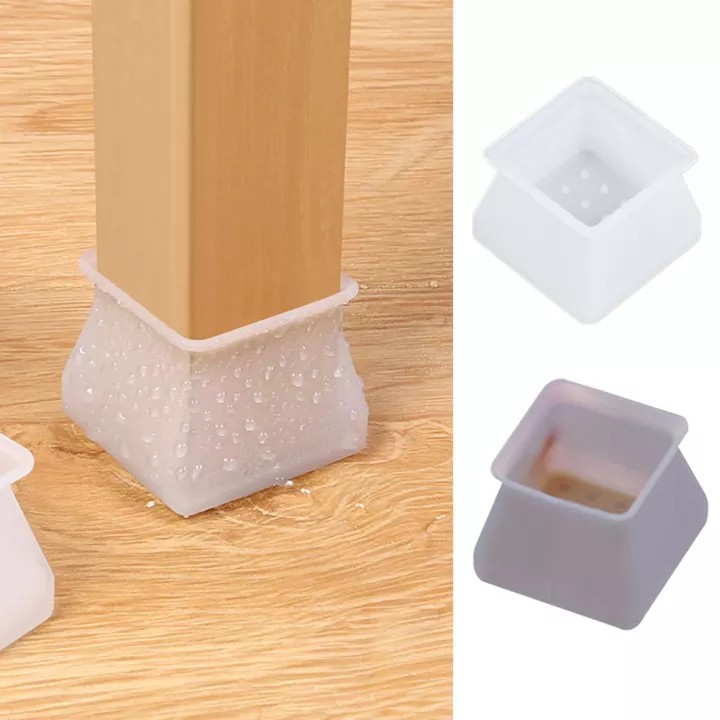 [Đủ Size] Vỏ bọc chân ghế, bàn ghế bằng silicone dày