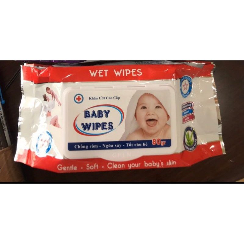 Khăn ướt Baby Wipes 80g ( Có Mùi và Không Mùi)