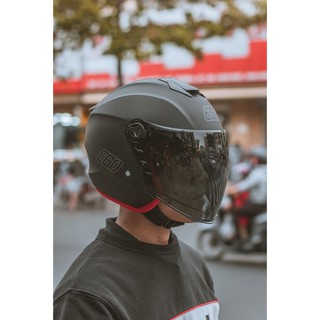 [CHÍNH HÃNG] MŨ BẢO HIỂM 3/4 EGO E3 ĐEN NHÁM