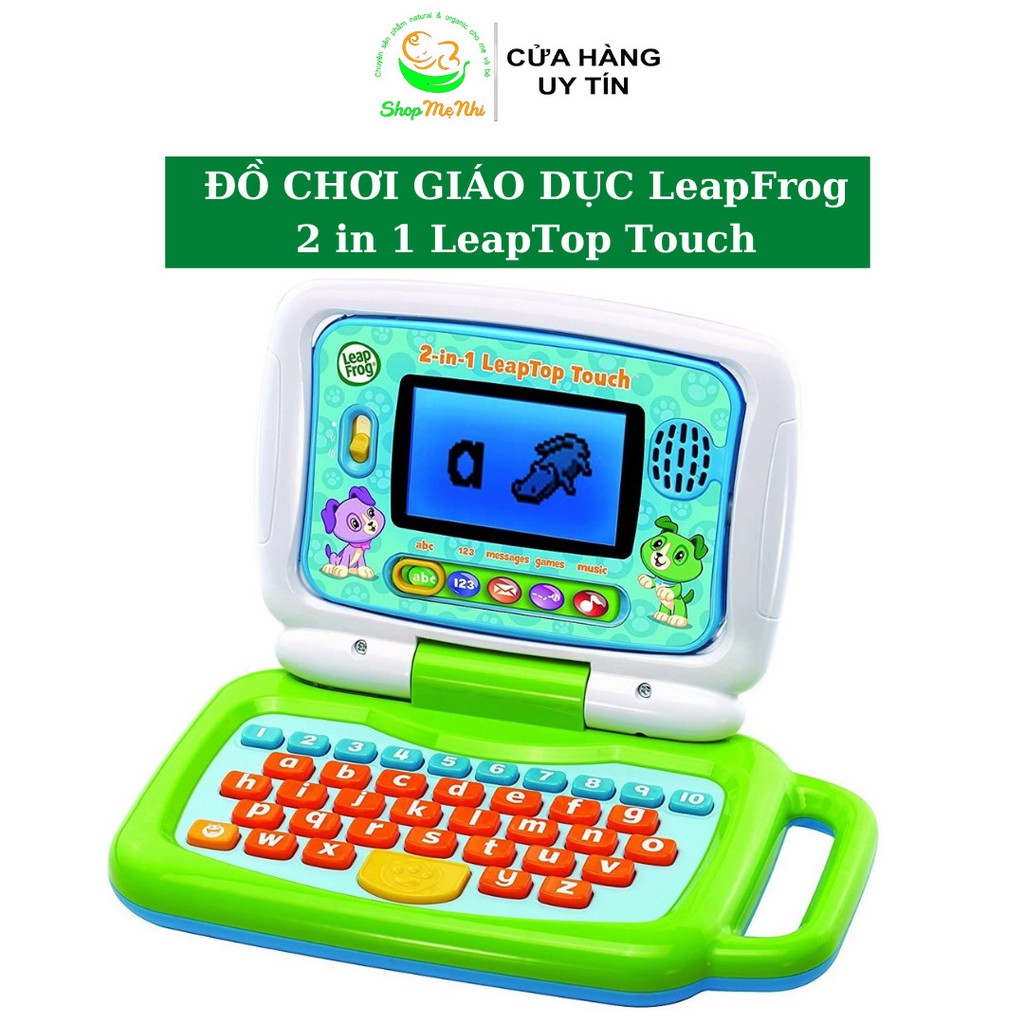 Đồ chơi laptop Leapfrog và iPad thông minh Leap frog 2 in 1 laptop màu xanh và hồng.