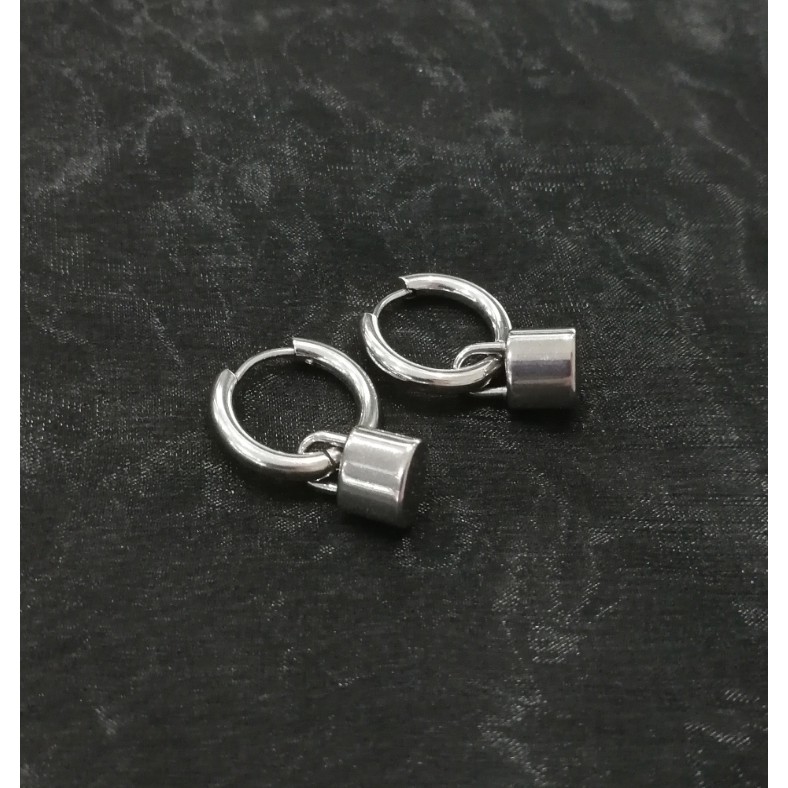 Khuyên Tai Thép Titan Hình Ổ Khóa Độc Đáo Cá Tính