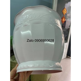 Chậu nhựa bom lùn có 2 size (có dĩa lót)