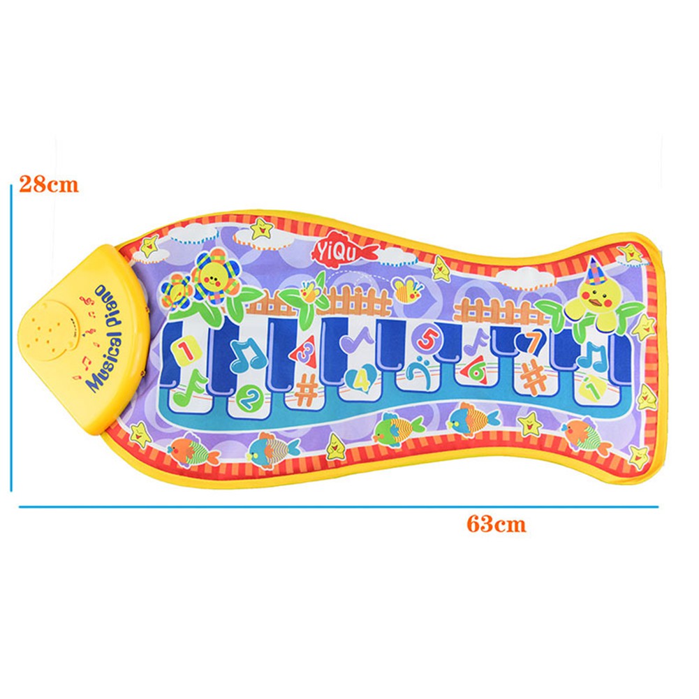 【New】Childworld Baby Kids  Phím Phim Hoạt Hình Cá Hình Con Cá Nhạc Điện Piano Mat Pad Baby Carpet Music Toy