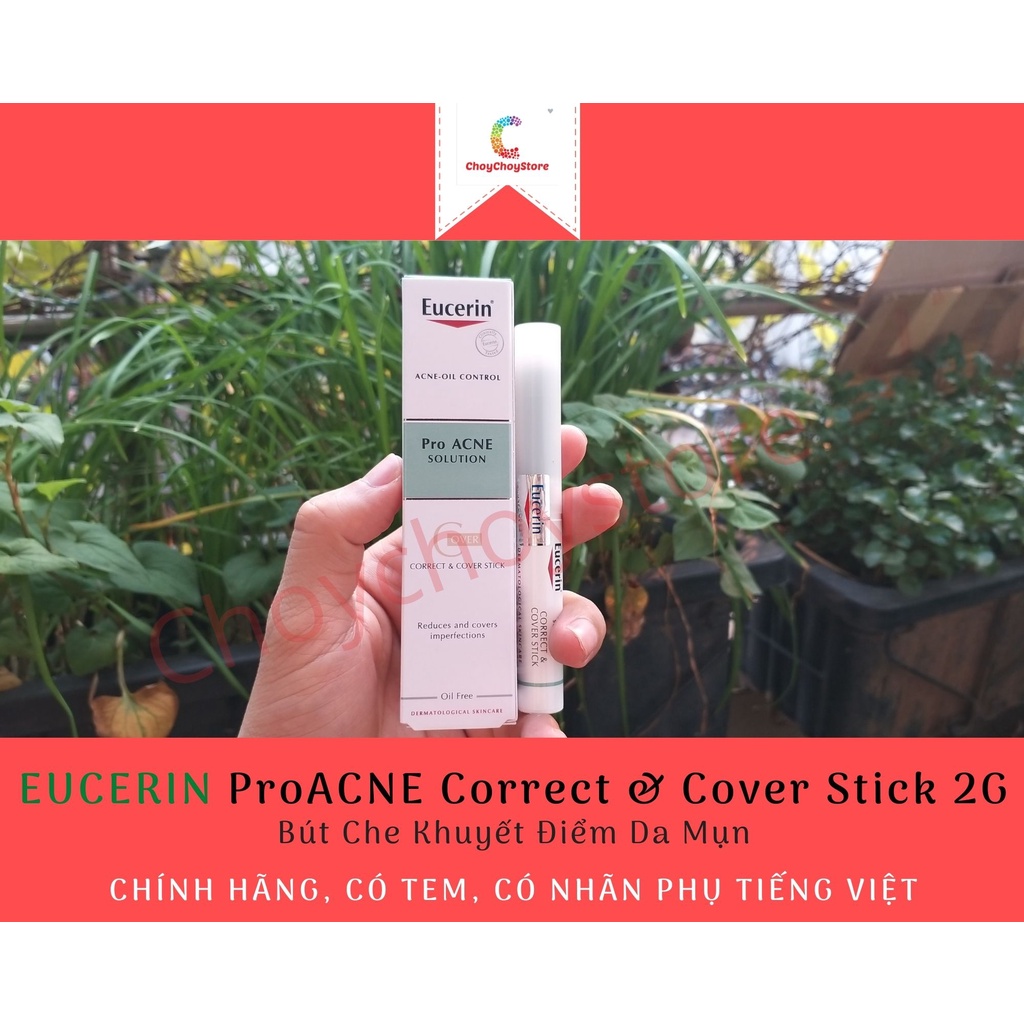 [TEM CTY] Bút Che Khuyết Điểm EUCERIN  ProACNE Solution Correct &amp; Cover Stick 2G - Bút Che Khuyết Điểm Da Mụn