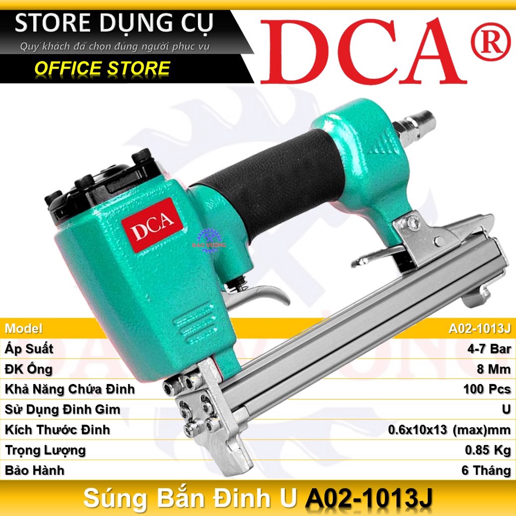 Súng bắn đinh U dùng hơi DCA A02-1013J - 100 đinh, 4-7 bar, 0.85 kg