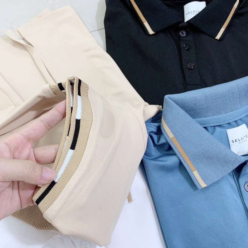 BÁN SỈ ÁO POLO NAM TRƠN PHỐI CỔ VIỀN 4 MÀU ANAM12 | BigBuy360 - bigbuy360.vn