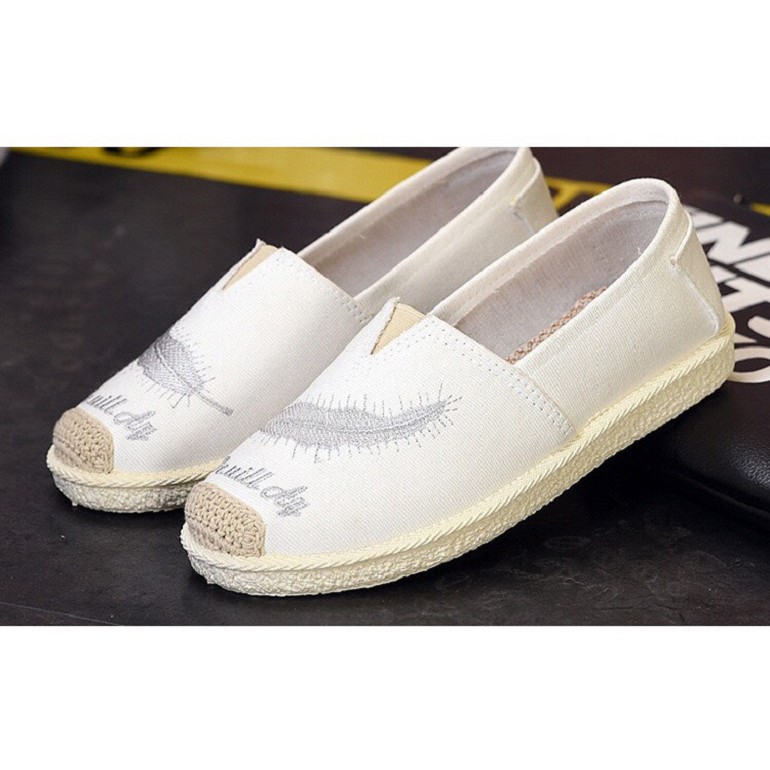 Giày lười họa tiết lông vũ cho nữ - MH14 | BigBuy360 - bigbuy360.vn