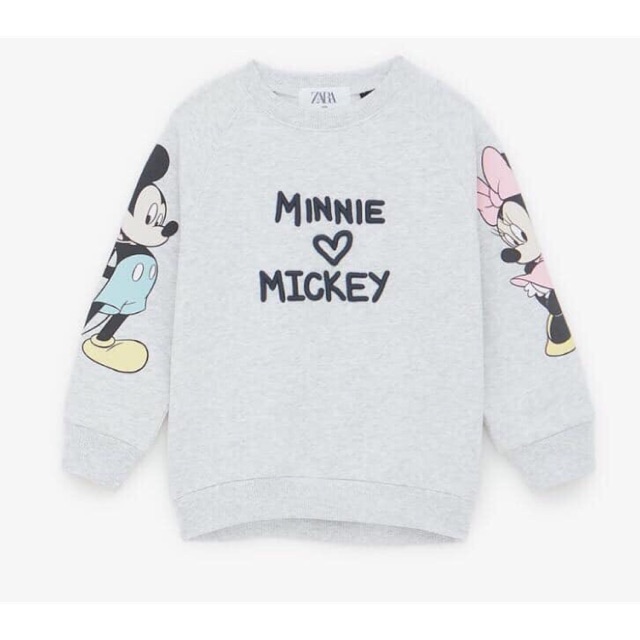 Áo nỉ zara minie & Mickey