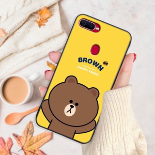 ốp Oppo in hình Gấu Brown Ngộ Nghĩnh cho máy OPPO A1K-A3S-A5S-A7-F9-A12