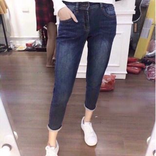 Quần Jean boy trơn cạp khuy khóa