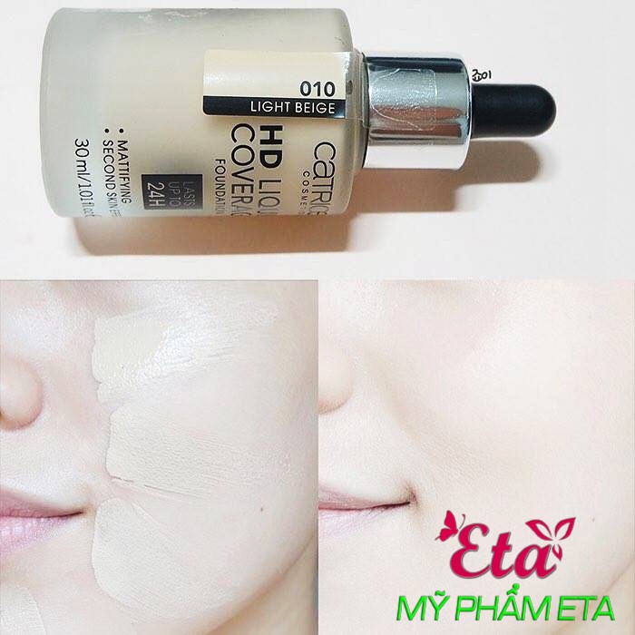 Kem nền CATRICE HD 24H LIQUID Coverage Foundation kiềm dầu trắng hồng tự nhiên [Mẫu mới 2019] | BigBuy360 - bigbuy360.vn