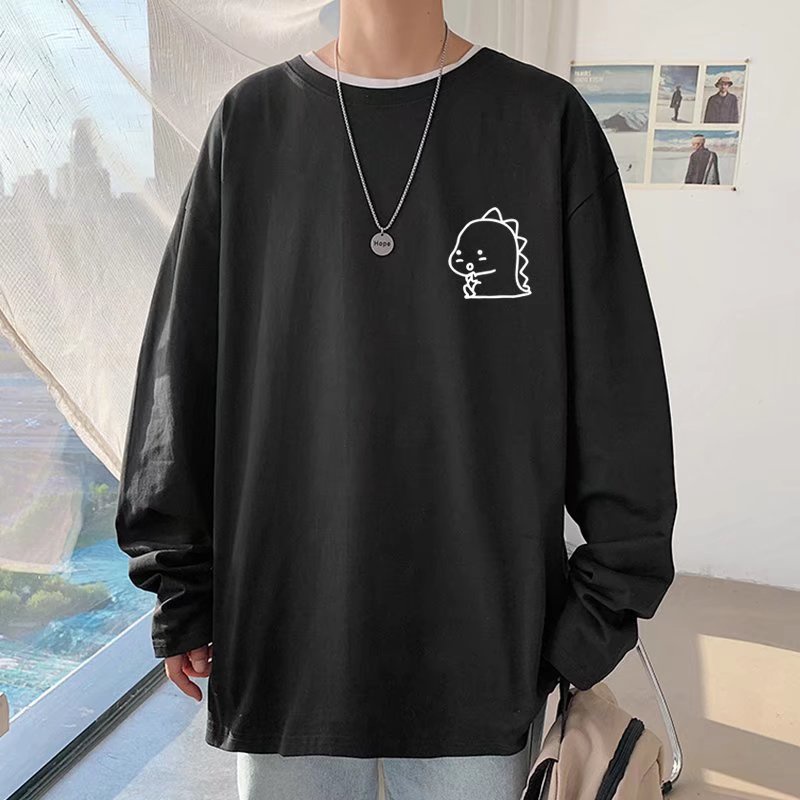 Áo thun tay dài form rộng chất cotton mềm mát size lớn dành cho nam  | BigBuy360 - bigbuy360.vn