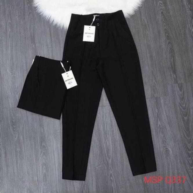 Quần baggy 2 khuy lệch chất vải cao cấp quần tây âu công sở form dáng đẹp thời trang Banamo Fashion quần baggy 8316