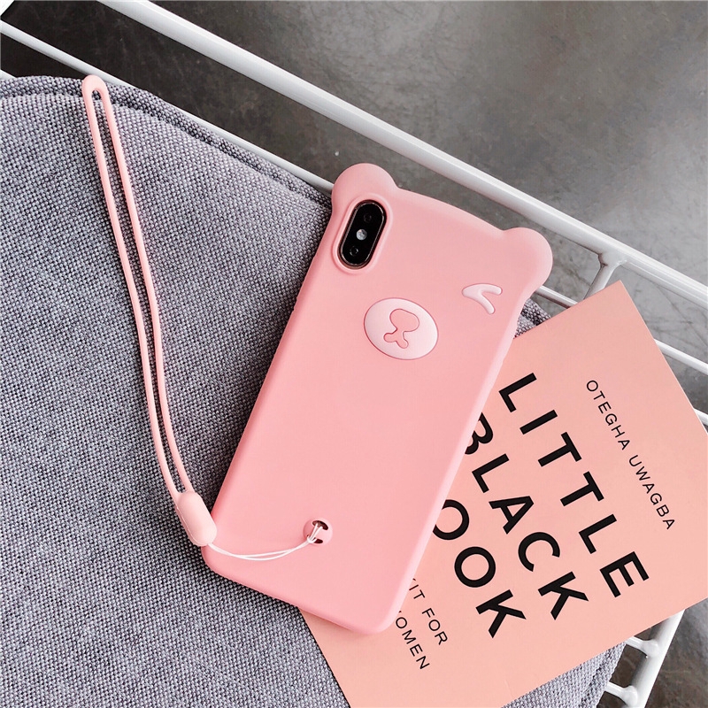 Ốp Lưng Silicone Hình Gấu Đáng Yêu Cho Iphone 8 | BigBuy360 - bigbuy360.vn