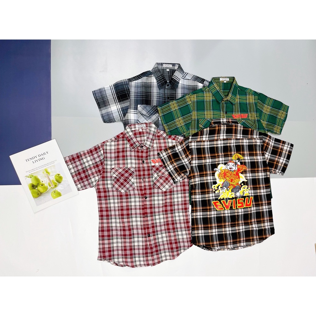 Mua Áo Sơ Mi Nam Tay ngắn In Hình EVISU Phong Cách Độc Lạ Thời trang ...