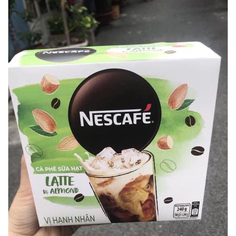 CAFE SỮA LATTE CỦA NESCAFE 240Gr 10 Gói vị Hạnh Nhân và Vị Hạt Phỉ | BigBuy360 - bigbuy360.vn