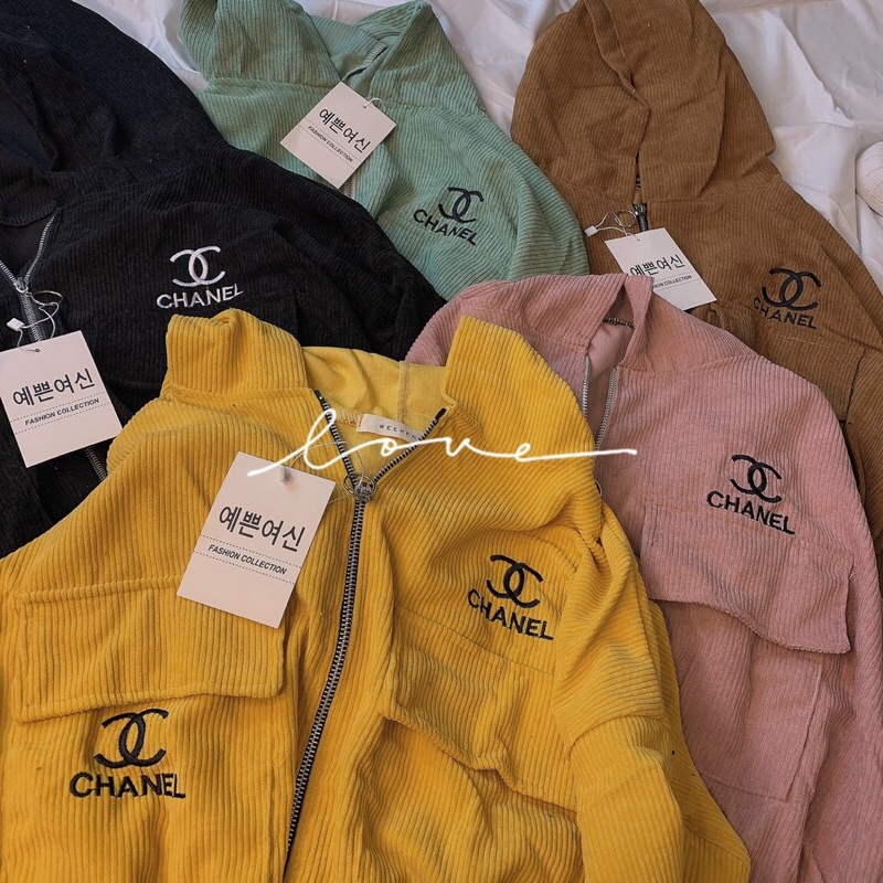 Áo khoác bigsize nhung gân có logo siêu đẹp 55-85kg