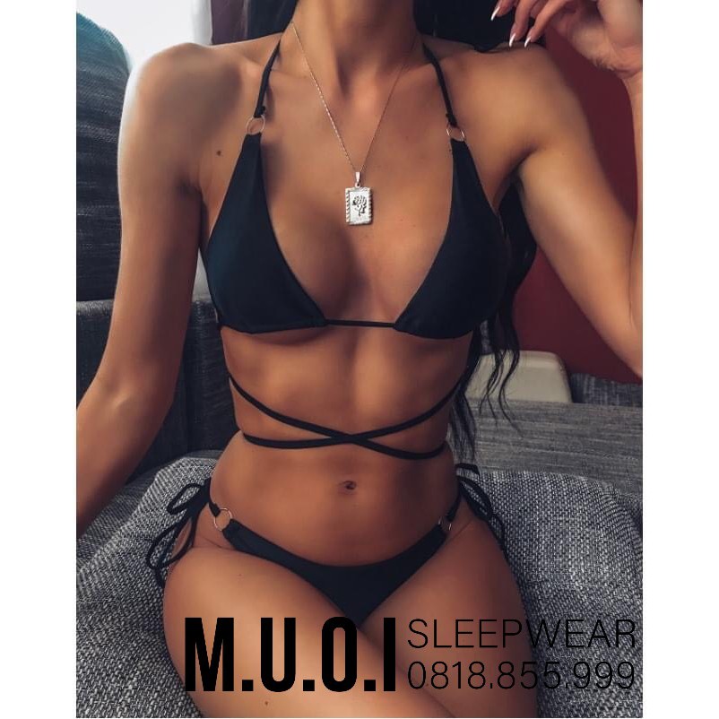 Bikini tắm biển hai mảnh đan dây sexy - Hàng có sẵn kèm video