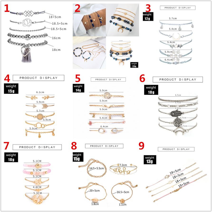 Set vòng tay phong cách Bohemian Vintage cổ điển cho nữ | BigBuy360 - bigbuy360.vn