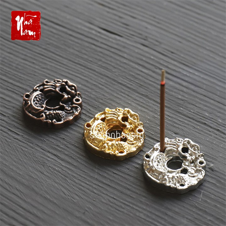 Đế cắm nhang vòng, đặt hương cây hình rồng thắp hương để lư trầm phụ kiện thác khói