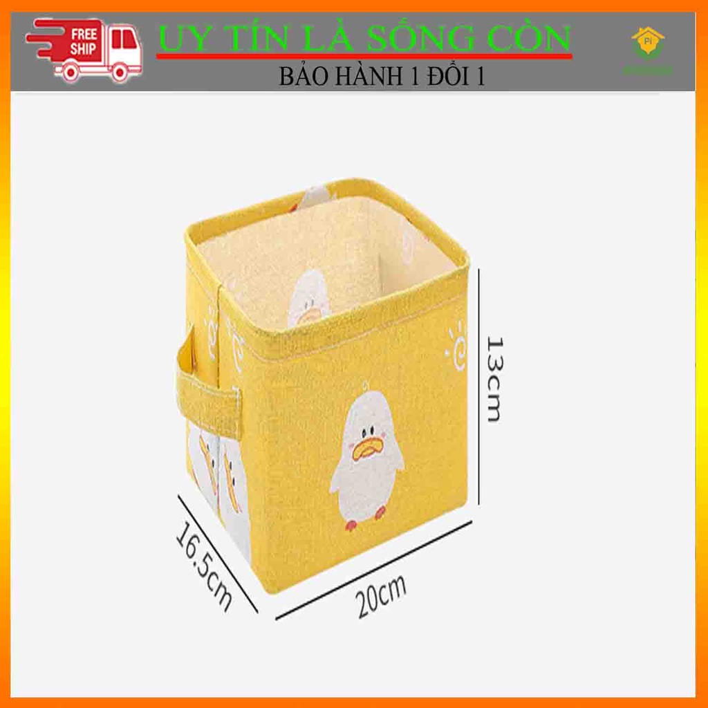 Giỏ Vải Đa Năng Pihouse, Giỏ Đựng Đồ Cá Nhân, Văn Phòng Vintage Chứa Mỹ Phẩm Để Bàn