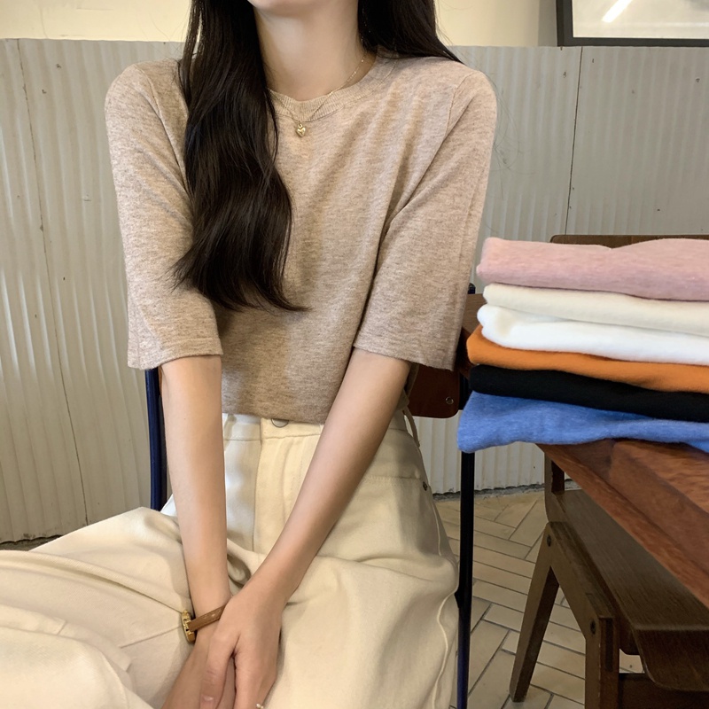 Áo Sweater Mềm Ngắn Tay Thời Trang Xuân Hè 48902