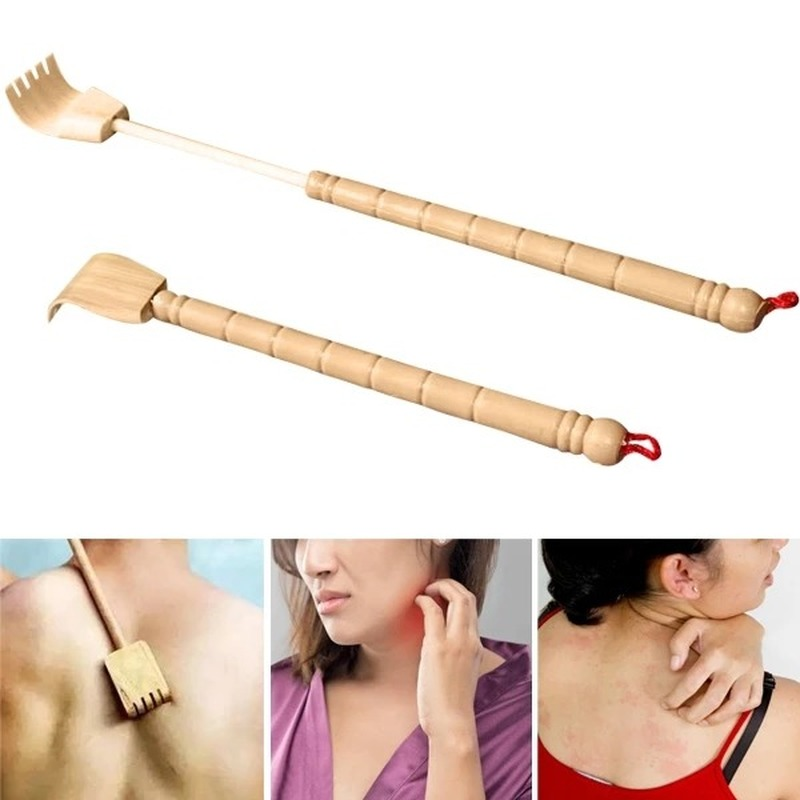 Dụng Cụ Cào Mát Xa Lưng Bằng Gỗ Tre Có Thể Kéo Dài Tiện Dụng