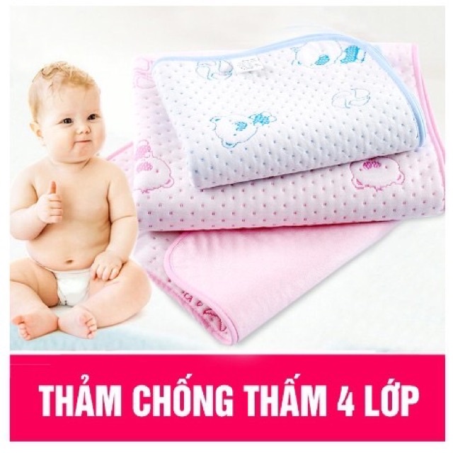 TẤM LÓT CHỐNG THẤM 4 LỚP CHO BÉ SƠ SINH