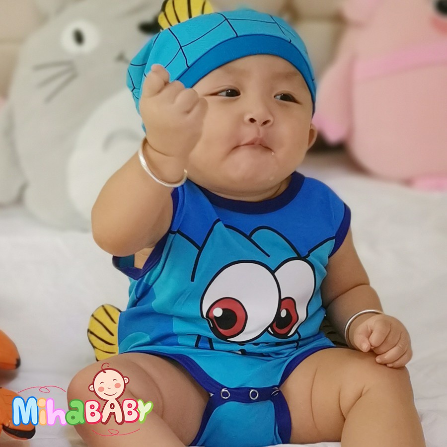 Bộ Bodysuit Cho Bé Hình Cá Dory - BDS_DORY