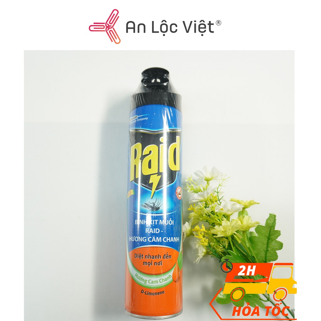 Chai xịt muỗi RAID 600ml Hương cam chanh
