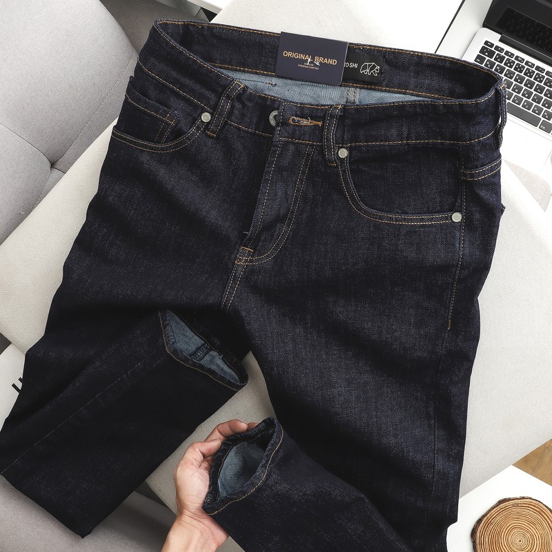 |Hẻm Store| Quần jean nam, quần bò nam SATOSHI SAQJ35 màu xanh indigo dáng vừa, form slimfit, trẻ trung | BigBuy360 - bigbuy360.vn