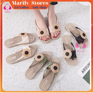 [Ảnh Thật] [DEAL SỐC] Dép Xỏ Ngón Hoa Cúc Đi Biển Chống Nước