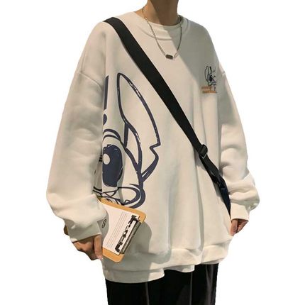 Áo Sweater Nỉ Bông Love Wins Thu Đông Ulzzang hiphop In Unisex Form Rộng Cartoon Stitch