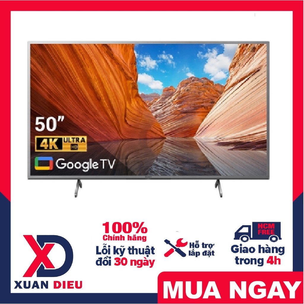 Android tivi Sony LED 4K 50 inch KD-50X80J/S , giao hàng miễn phí HCM