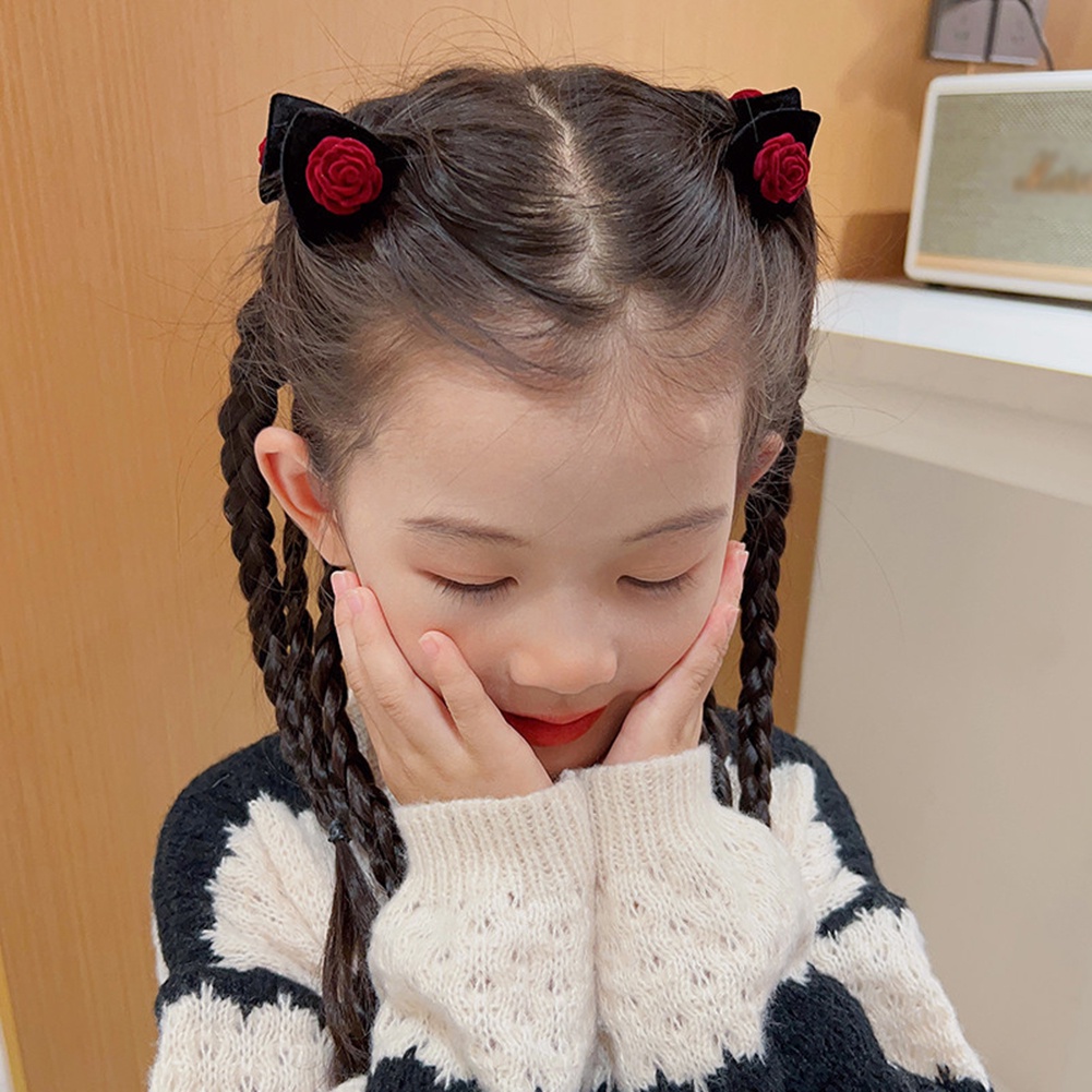 Kẹp Tóc Càng Cua Nhỏ Hình Tai Mèo Nhiều Màu Sắc Ngọt Ngào Cho Nữ