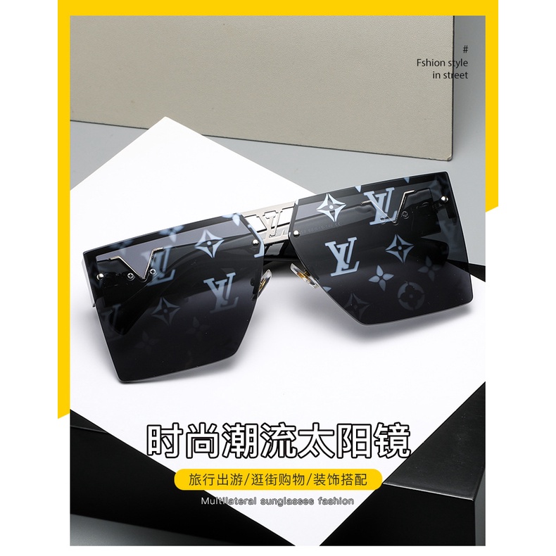 Lv Kính Mát Gọng Vuông Chống Tia UV400 Phong Cách Thể Thao Thời Trang Cho Nam Và Nữ