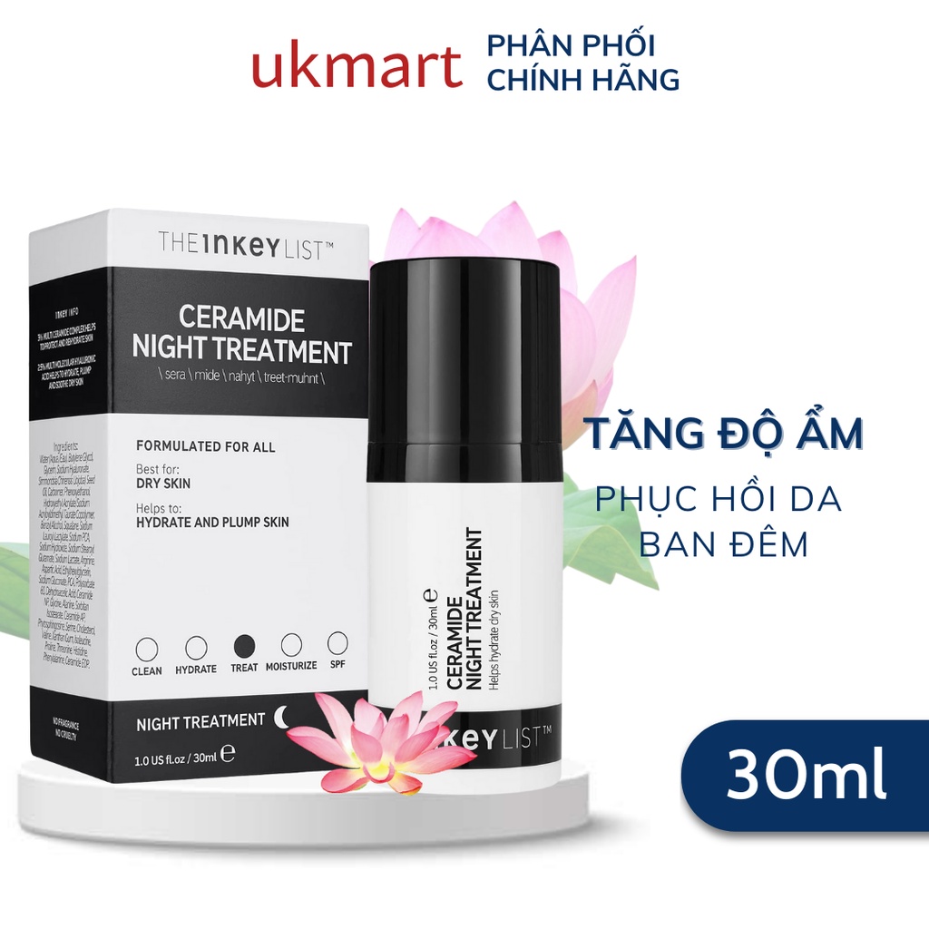 Tinh Chất Dưỡng Đêm The INKEY List Ceramide Night Treatment 30ml