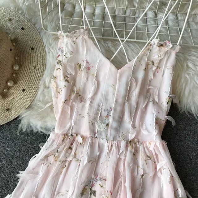 Đầm dài hở lưng voan hoa siêu xinh ẢNH THẬT CUỐI | BigBuy360 - bigbuy360.vn