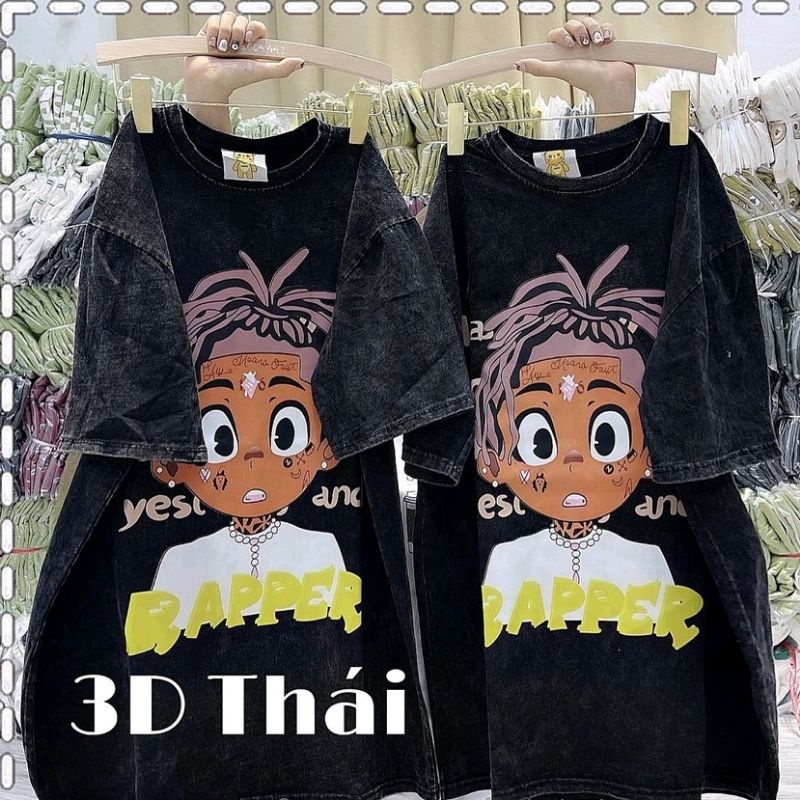 Áo unisex nam nữ phông loang thái in 3D vải đẹp chất mát