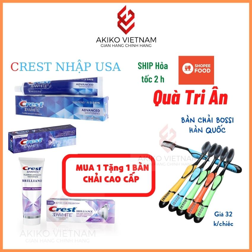 Kem đánh răng ❤ FREESHIP ❤ Kem đánh răng Crest 3D White Advanced Whitening 158g – cres, kem trắng răng