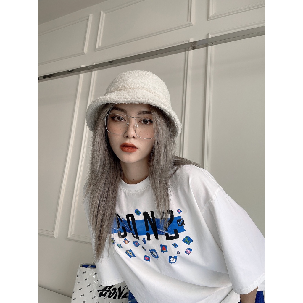 Áo Thun Form Rộng Trắng Tee Gonz Sticker | BigBuy360 - bigbuy360.vn