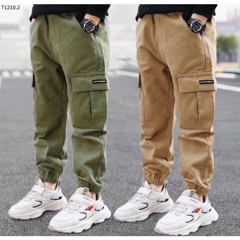 QUẦN JOGGER KAKI TÚI HỘP BÉ TRAI SIZE ĐẠI