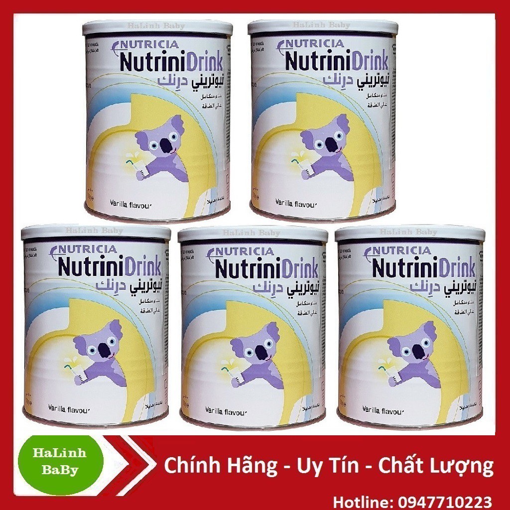 Combo 5 Lon Sữa Nutrinidrink vị vani 400g [Date 07/2022]