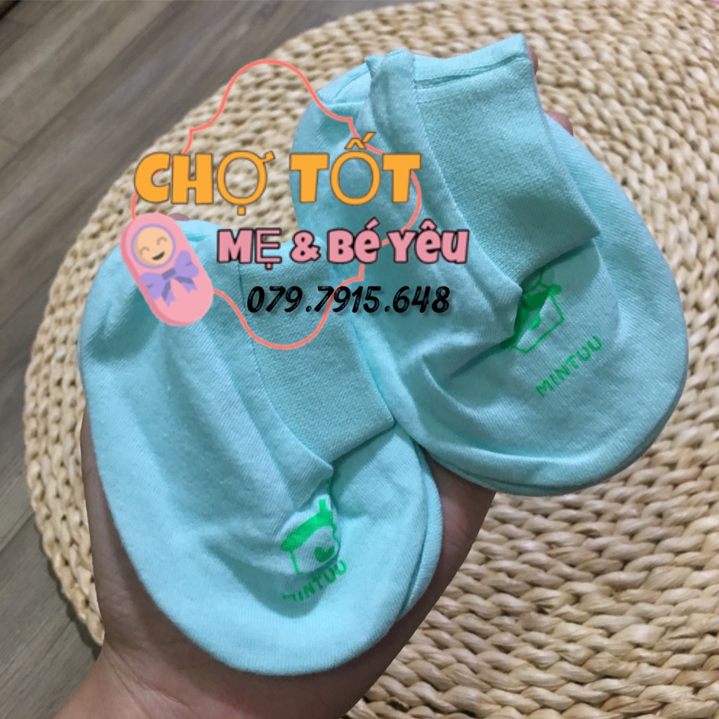 Set 2 Đôi Bao Chân Cho Bé Sơ Sinh Bo Ống Mintuu (chất cotton mềm mại, bo thun co dãn)