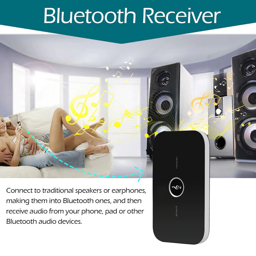 Bộ thu phát âm thanh không dây B6 - Thiết bị thu phát nhạc qua Bluetooth B6