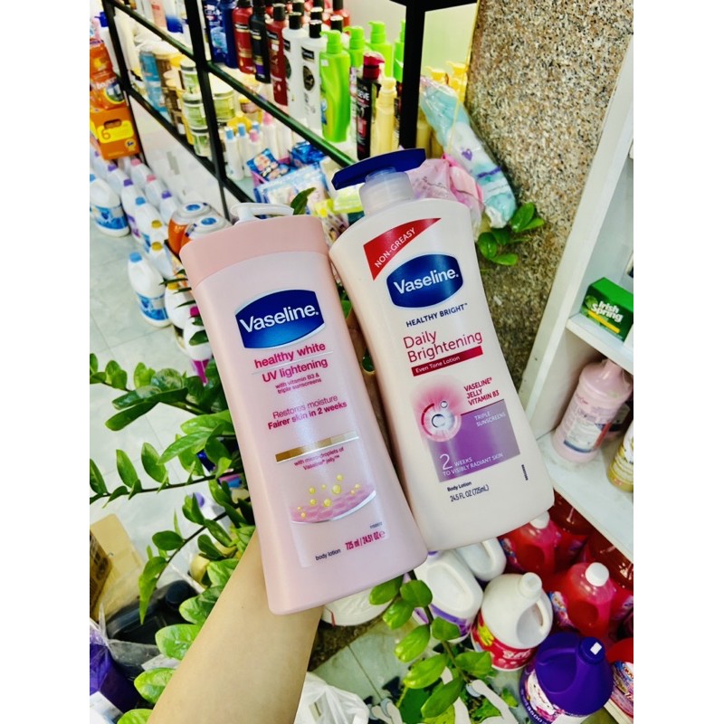 MẪU MỚI - SỮA DƯỠNG THỂ VASELINE MỸ HEALTHY WHITE UV LIGHTENING 725ML HEALTHY BRIGHT DAILY BRIGHTENING EVEN TONE LOTION