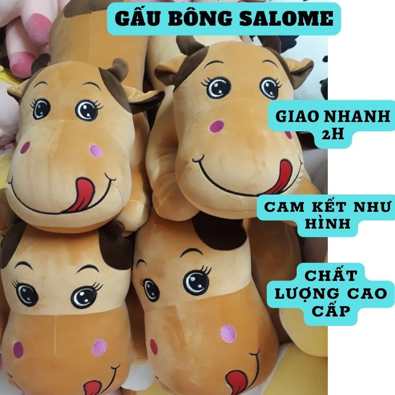 Gấu Bông Trâu Lè Lưỡi To Khổng Lồ tphcm Như Hình, Thú Nhồi Bông Con Bò Lè Lưỡi,Dễ Thương Cute, Qùa Tặng Cao Cấp Salome