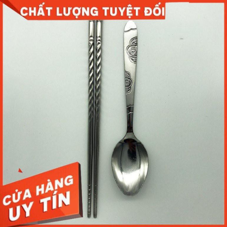 Set 5 chiếc thìa inox hoa cao cấp