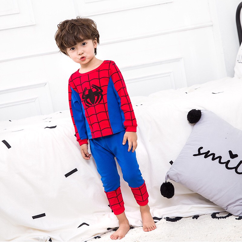 Bộ Đồ Ngủ Người Nhện Spider Man Cho Bé Chất Liệu Cao Cấp