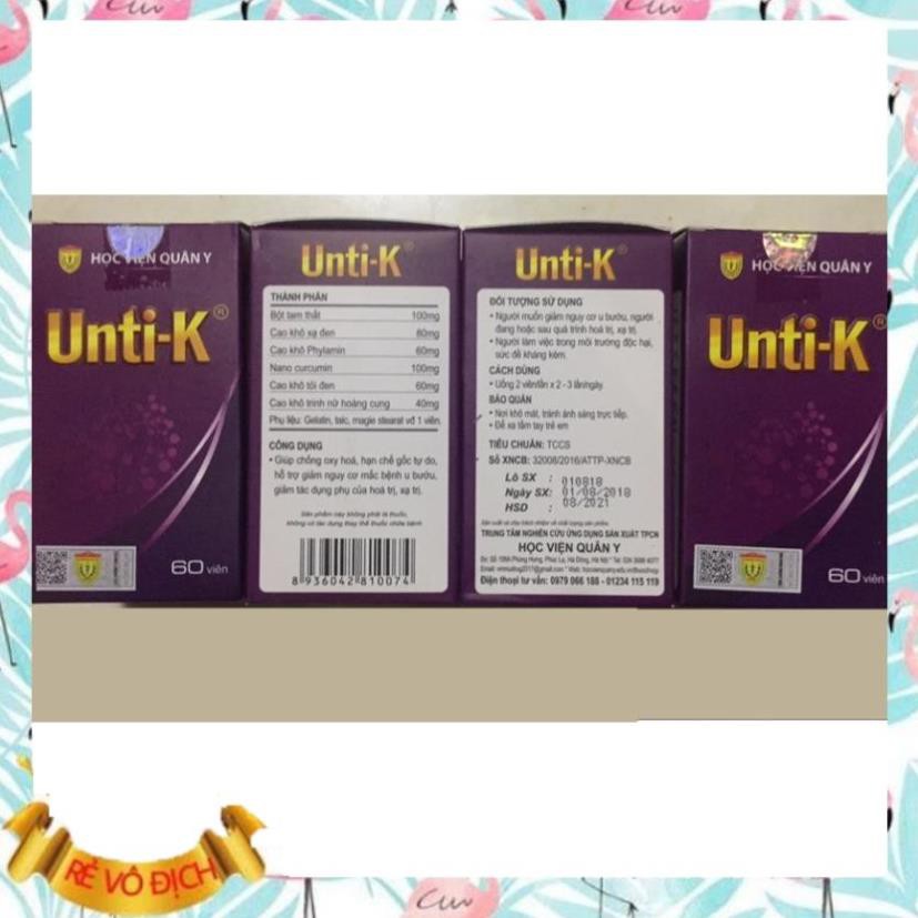 [Chính Hãng] Viên Uống UNTI K Chống Oxy Hóa Tăng Đề Kháng Sản Phẩm Của Học Viện Quân Y